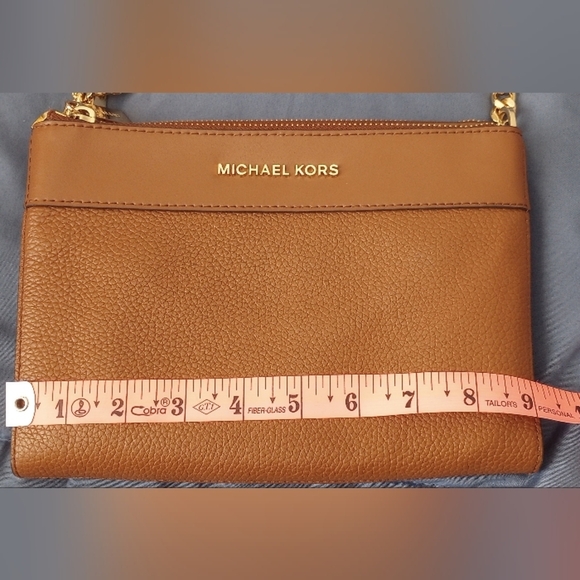 Michael Kors Kenly Large Double Zip East West Xbody Leather Crossbody Clutch Bag - Picture 7 of 8